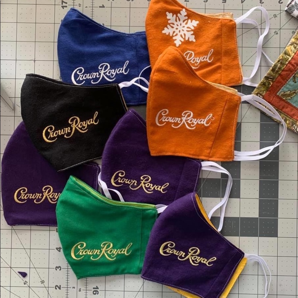 1- crown Royal face mask